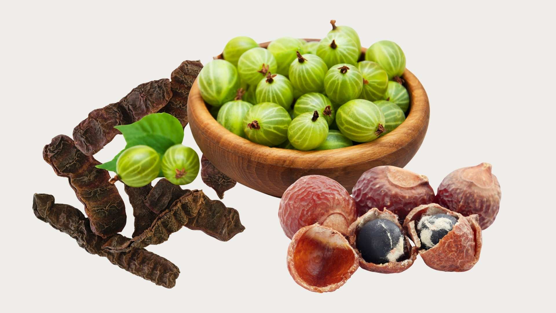 Qua ly gai, bo hon va shikakai giup toc den bong, chac khoe tu nhien. Do hoa: Minh Hoang