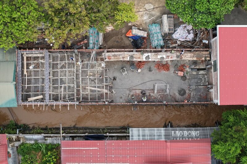 Công tác đo đạc xác định, diện tích vi phạm là 208m2.