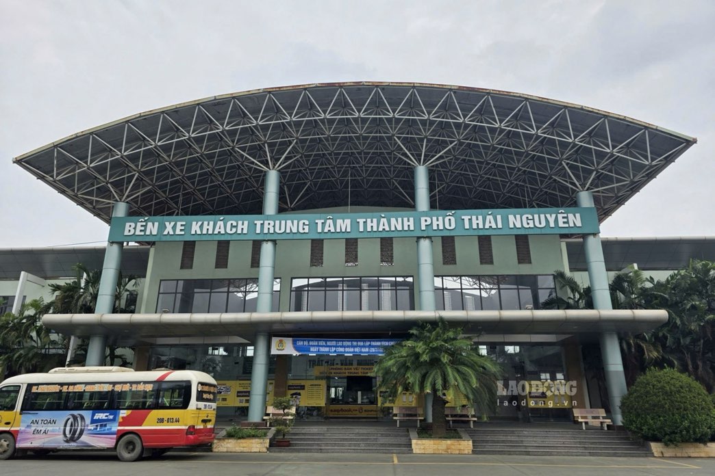 Ben xe khach Thai Nguyen, noi xay ra vu viec tren. Anh: Dang Vu.