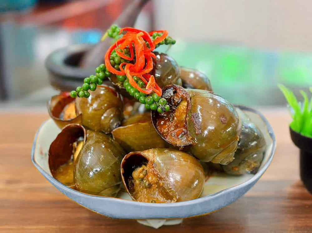 Oc mit nuong tieu xanh 요리는 매우 간단하고 시간이 많이 걸리지 않습니다. 사진: Chien Nguyen