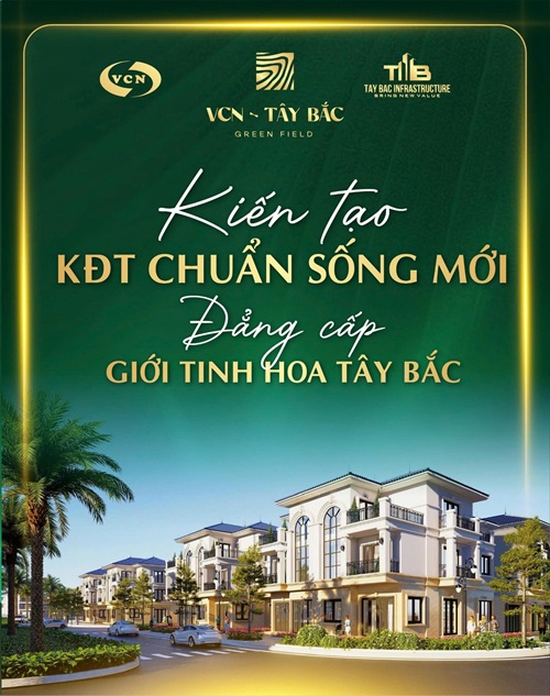 Khu do thi VCN -Tay Bac Green Field- Noi binh an va hanh phuc. Anh: VCN