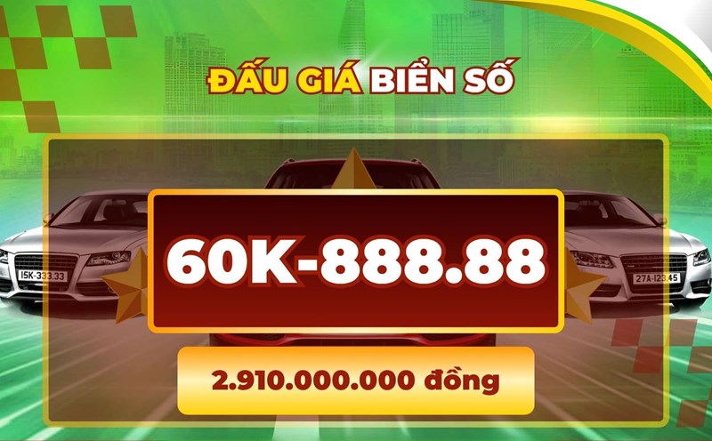Tycoon spends nearly 3 billion to buy the most beautiful license plate in the auction on August 6