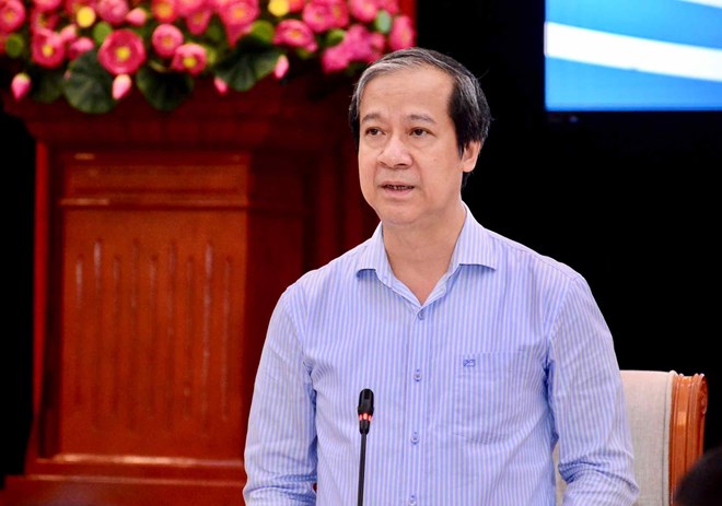 Uy vien Trung uong Dang, Bo truong Bo GDDT Nguyen Kim Son. Anh: Van Trang
