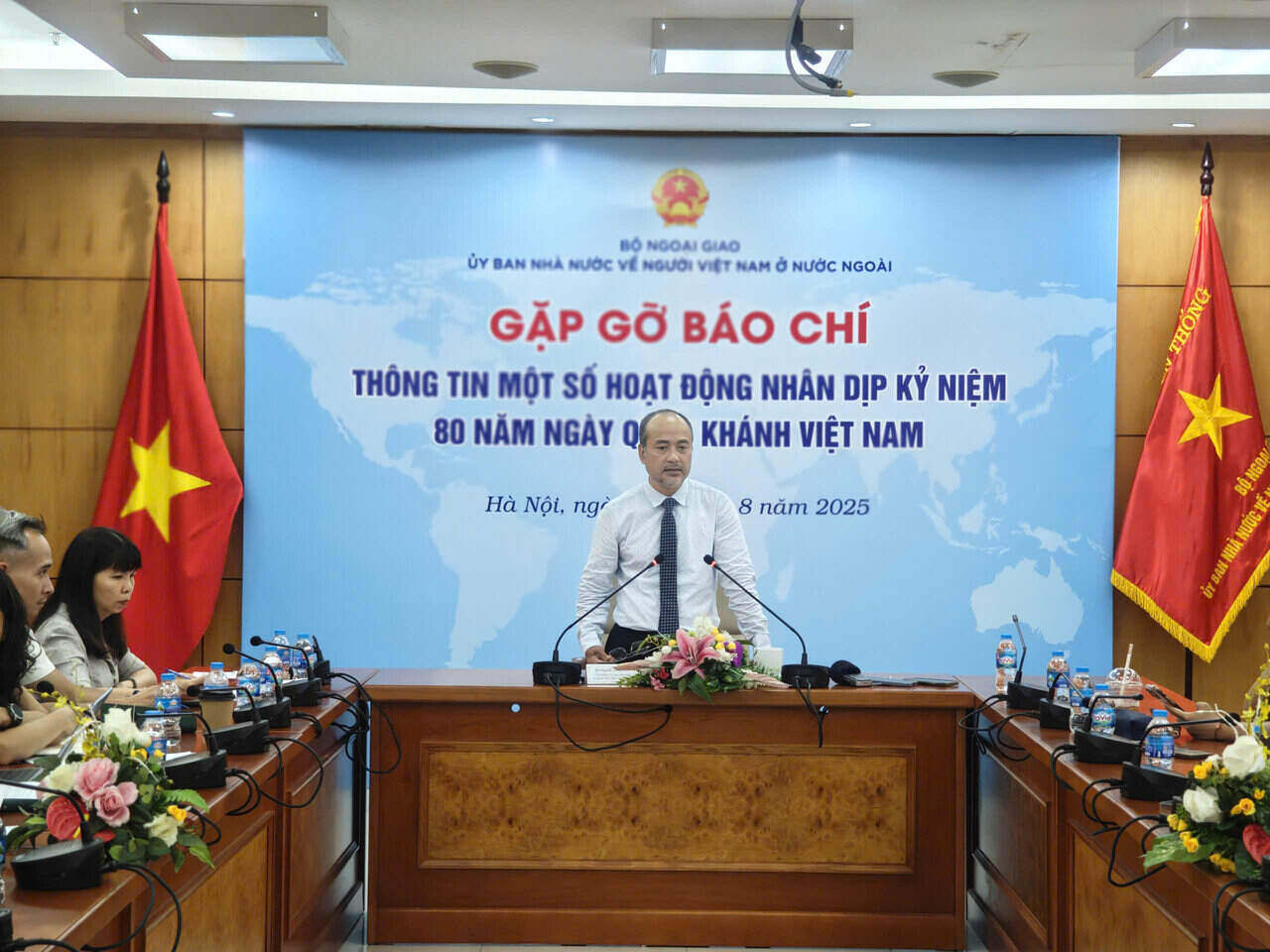 Mr. Nguyen Trung Kien said that the State Committee for Overseas Vietnamese is recommending that the higher-level agency that the overseas Vietnamese delegation participate in the 80th anniversary of the National Day celebration. Photo: State Committee for Overseas Vietnamese