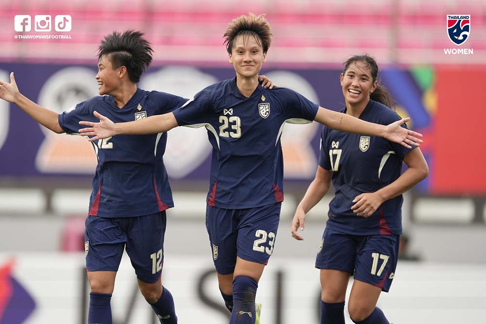 The Thai women's team started smoothly at the 2025 Southeast Asian tournament. Photo: Thai Federation of Labor