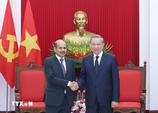 General Secretary To Lam suggested that the Indian Ambassador pay attention to promoting bilateral cooperation areas. Photo: VNA