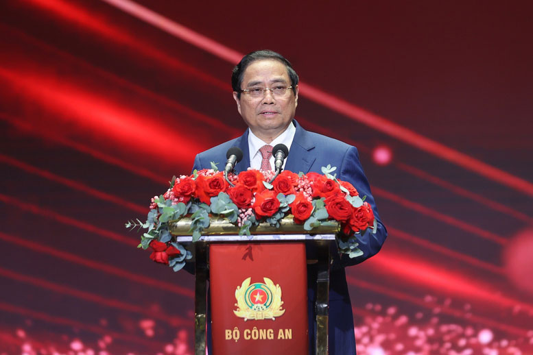 Prime Minister Pham Minh Chinh attended and directed the Emulation Congress "For National Security" organized by the Ministry of Public Security. Photo: VGP