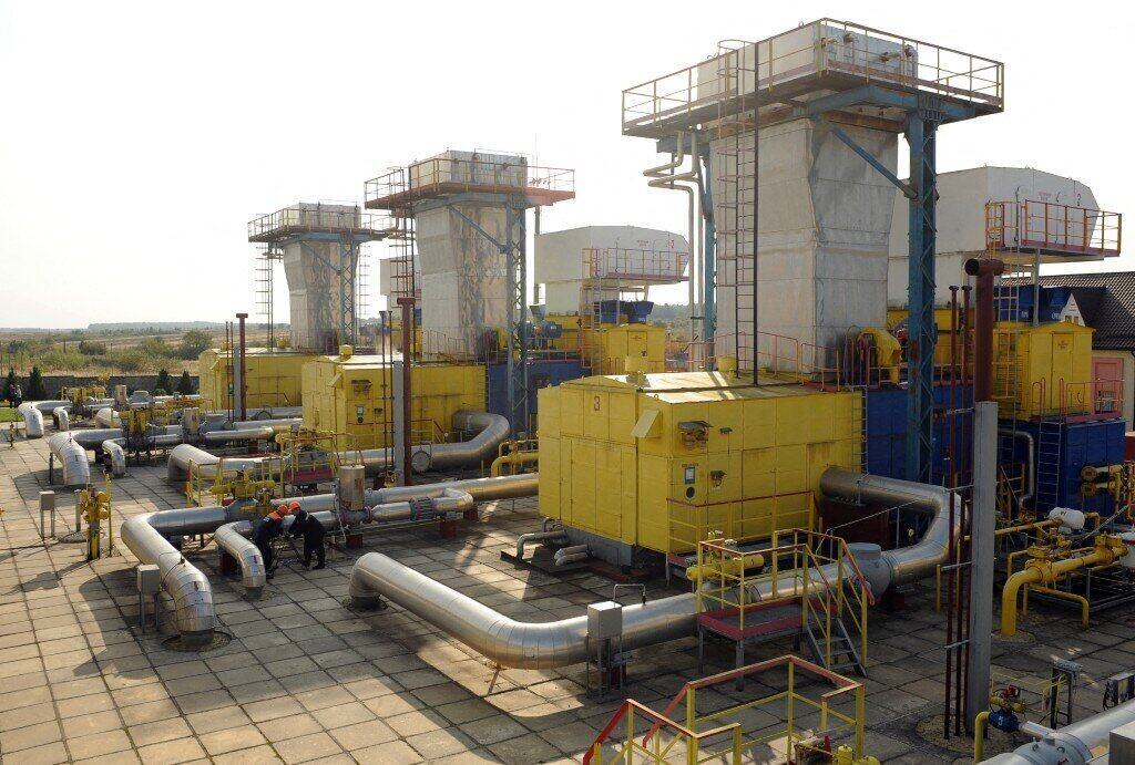 A Ukrainian gas facility in Lviv. Photo: AFP