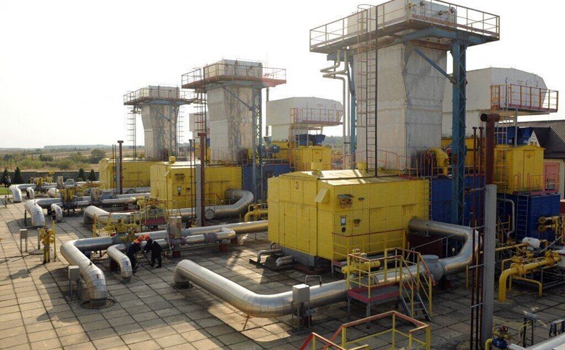 A Ukrainian gas facility in Lviv. Photo: AFP