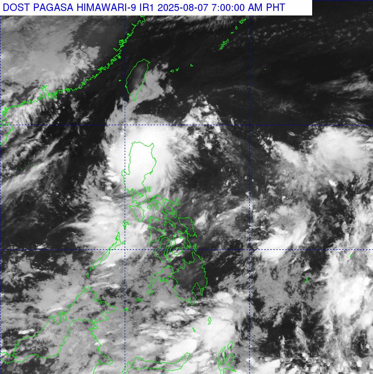 Hai ap thap anh huong den Philippines ngay 7.8.2025. Anh: PAGASA