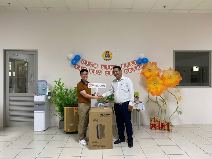 KeyTronic Vietnam Co. Ltd.(ホアカイン工業団地拡張)の労働組合文化活動拠点。写真:Tra Van