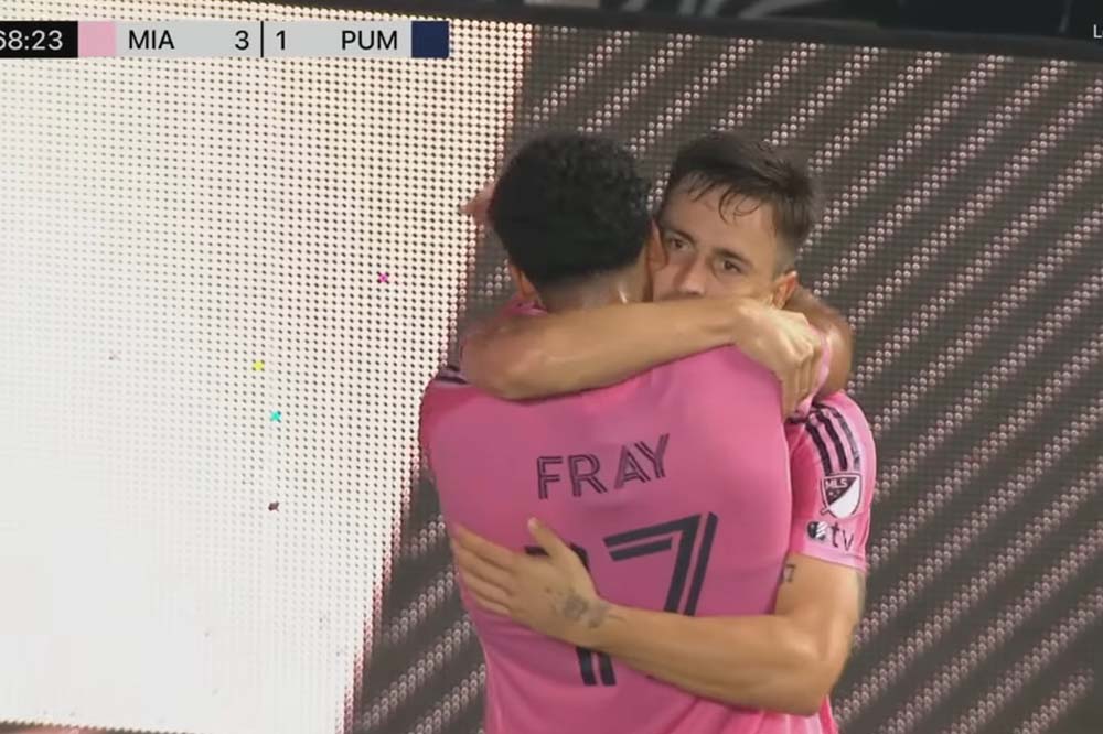 Inter Miami won the comeback on a day without superstar Lionel Messi. Photo: Cut from video