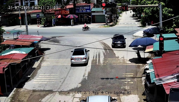 Vehiculo multado con enfriamiento en Bac Ninh. Foto: Policia Provincial de Bac Ninh