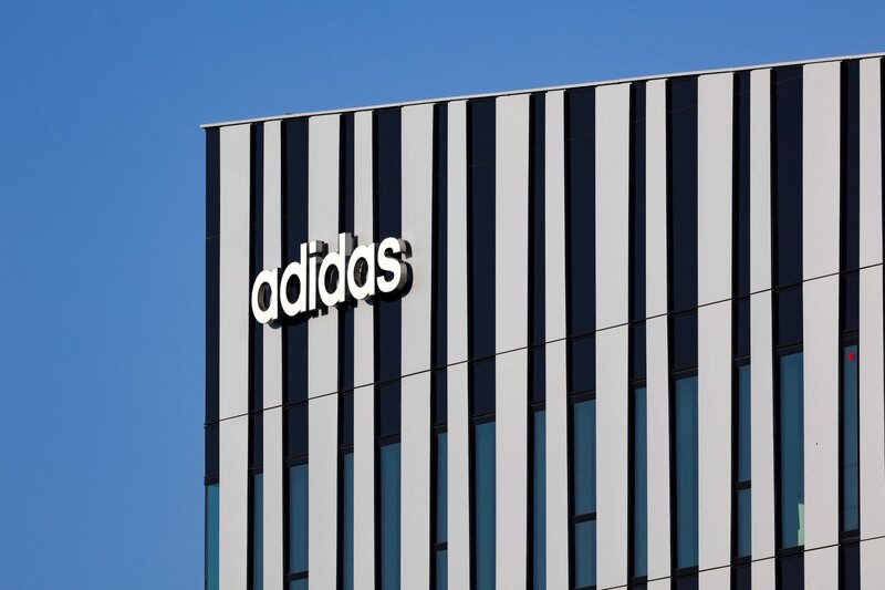 logo Adidas at the company's headquarters in Strasbourg, eastern France, on August 24, 2024. The German sports agency has been accused of cultural appropriation in Mexico. Photo: AFP
