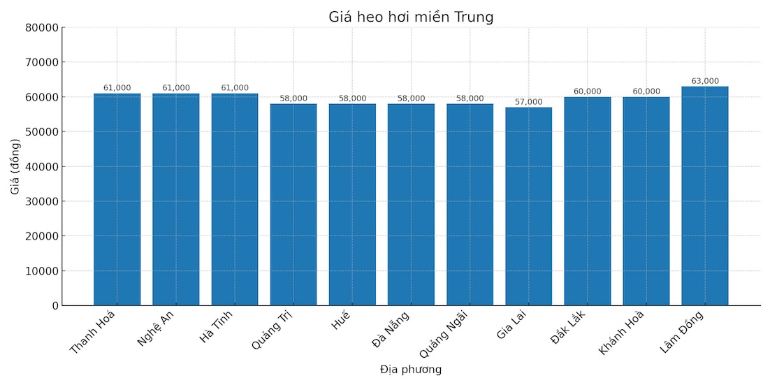 Gia heo hoi ngay 7.8 tai khu vuc mien Trung. Do hoa: Thuy Linh