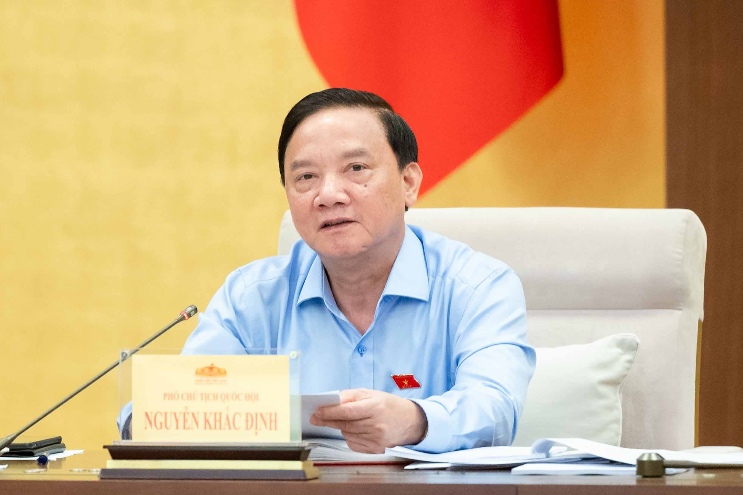 Member of the Party Central Committee, Vice Chairman of the National Assembly Nguyen Khac Dinh. Photo: Pham Thang.