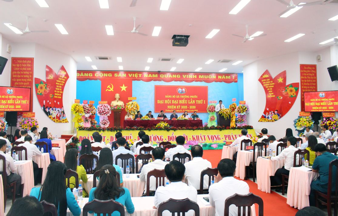 Quang canh Dai hoi dai bieu Dang bo xa Thuong Phuoc lan thu I, nhiem ky 2025-2030. Anh: Lam Dien
