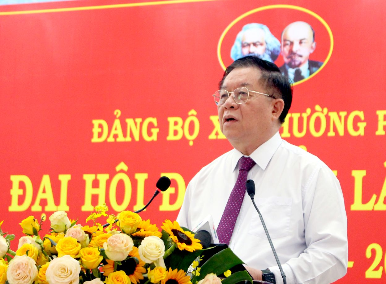 Ong Nguyen Trong Nghia - Uy vien Bo Chinh tri, Bi thu Trung uong Dang, Truong Ban Tuyen giao va Dan van Trung uong phat bieu tai Dai hoi. Anh: Lam Dien 