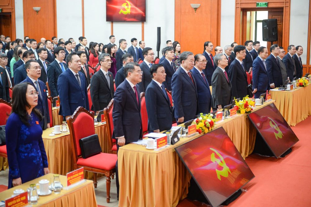 Tong Bi thu To Lam, cac lanh dao, nguyen lanh dao Dang, Nha nuoc du Dai hoi. Anh: Dac Huy.