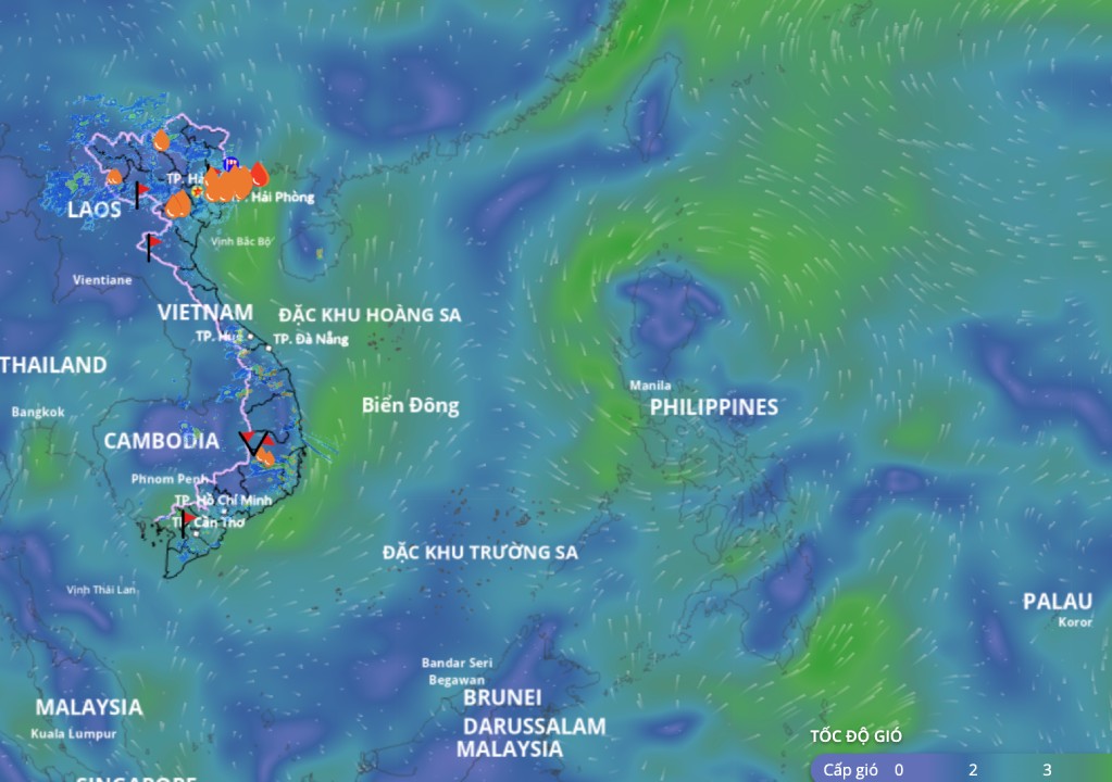 This morning, August 7, a low pressure area is active in the sea east of Luzon Island (Philippines). Source: Vietnam Disaster Monitoring System