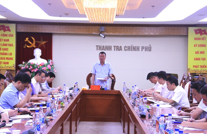 Government Inspector General Doan Hong Phong chaired a meeting of the Government Inspectorate. Photo: thanhtra.gov.vn