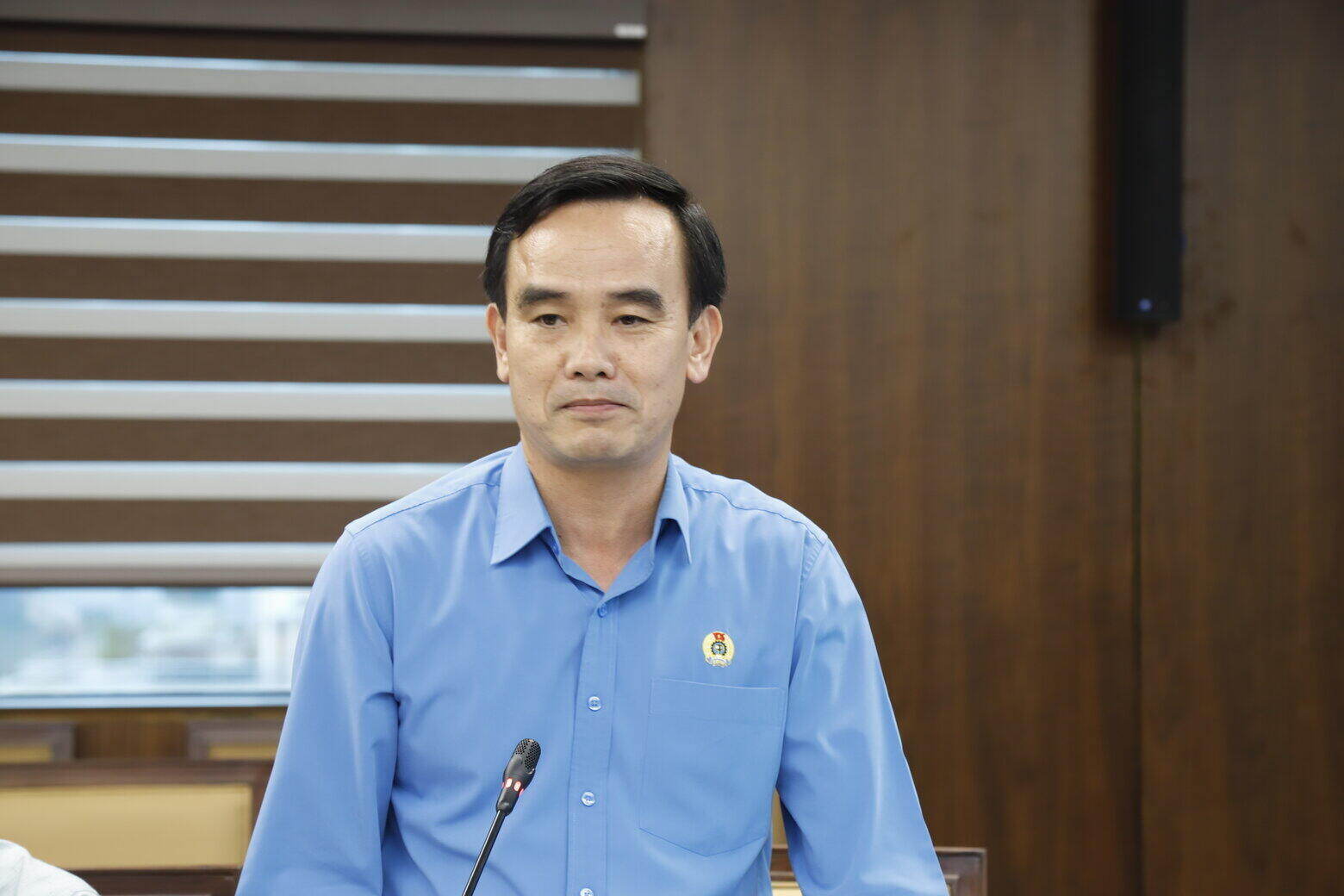 Ong Le Thanh Xuan, Uy vien Doan chu tich Tong LDLDVN - Chu tich Cong doan TKV. Anh: Pham Tien