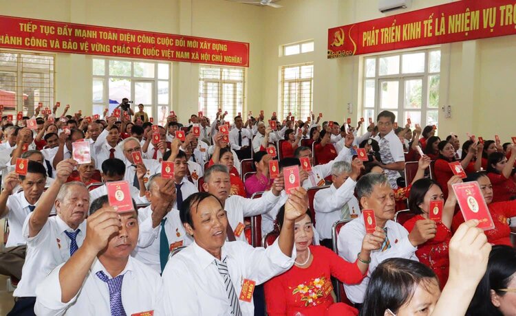 Dai hoi dai bieu Dang bo xa An Thanh lan thu I thanh cong tot dep. Anh: Xa An Thanh