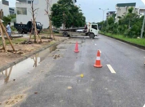 사고 현장. 사진: 하이퐁 교통 안전 위원회