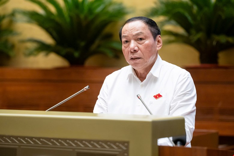 Bo truong Bo Van hoa, The thao va Du Lich Nguyen Van Hung. Anh: Quochoi.vn