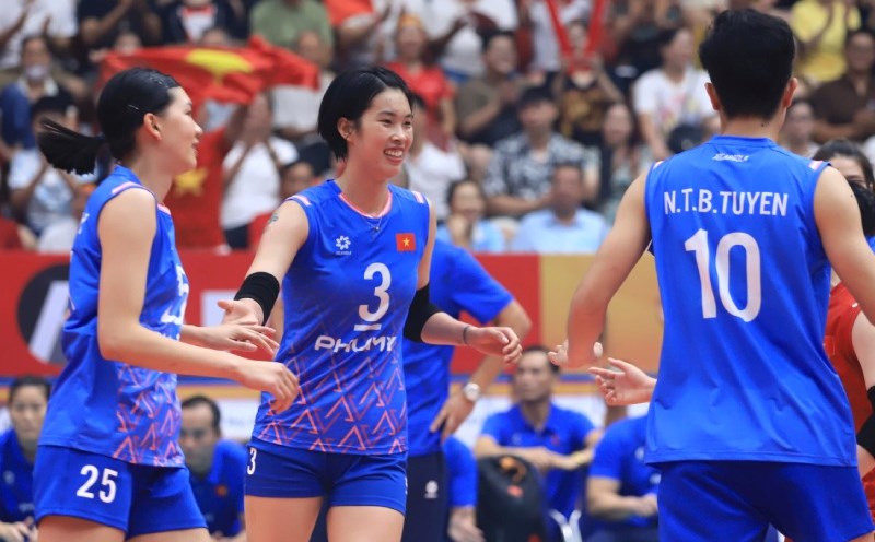 The Vietnam women's volleyball team will meet the Philippines in the second phase of the 2025 SEA V.League. Photo: VFV