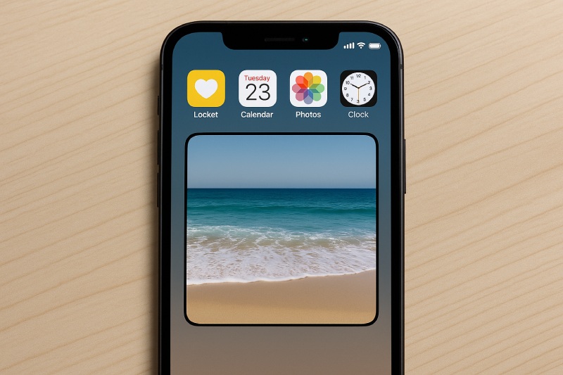 La aplicacion de compartir fotos Locket es popular entre los jovenes porque es menos ruidosa que las redes sociales. Grafico: Quang Minh