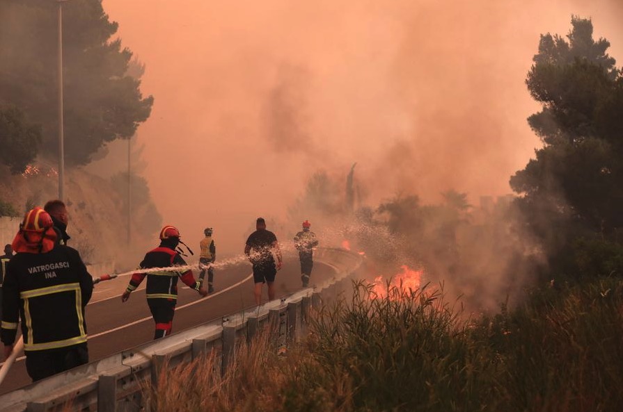 A forest fire in Europe in June 2025. Photo: Xinhua