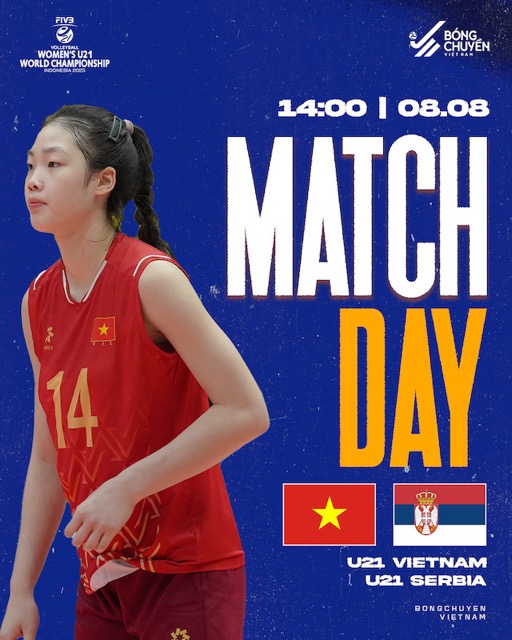 U21 Viet Nam gap U21 Serbia tai giai bong chuyen U21 the gioi 2025. Anh: VFV