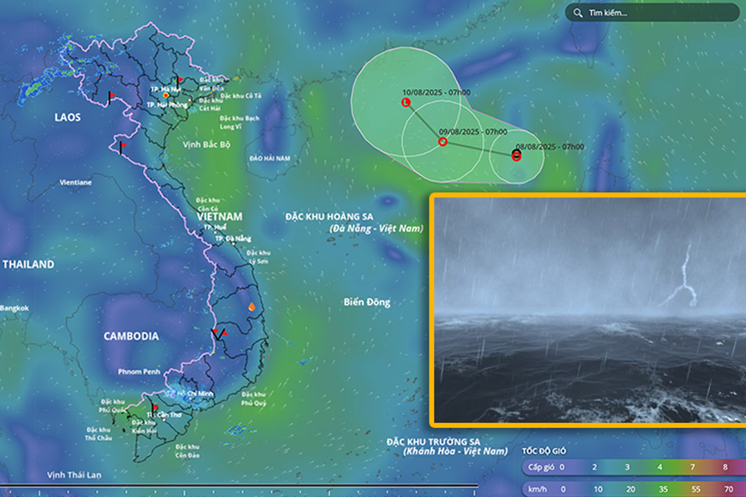 De previsions de l'intensite de la depression tropicale en mer de Chine meridionale et dans les zones touchees