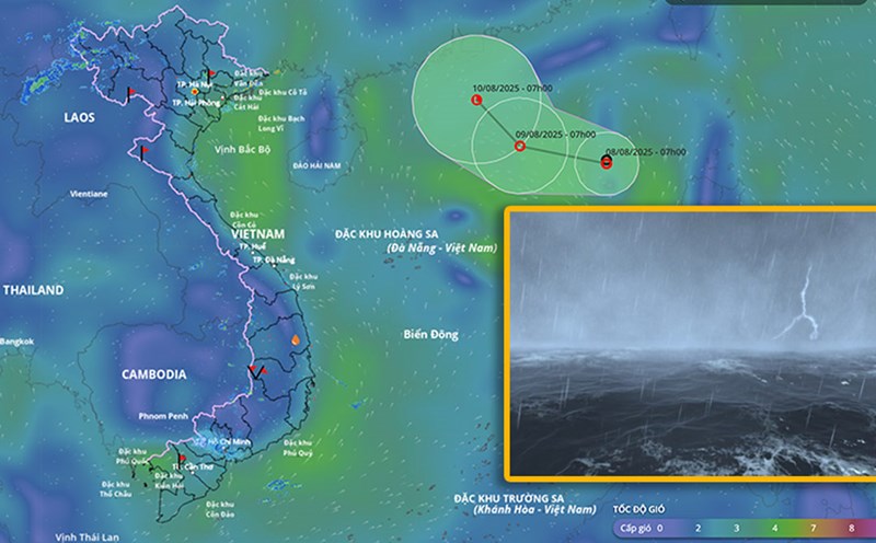 Forecast of the intensity of the tropical depression in the East Sea and affected areas