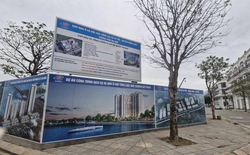 A corner of a housing project in Dong Anh, Hanoi, invested by 319 Corporation, expected to be completed in 2026. Photo: Thu Giang