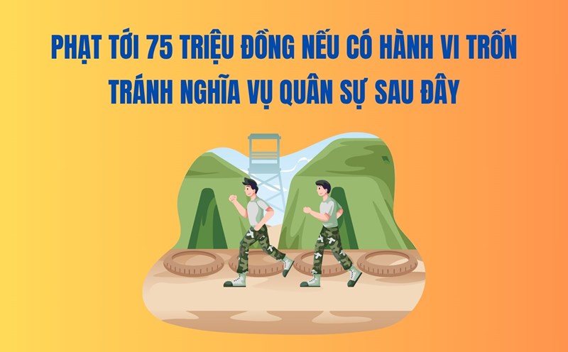 Fine up to 75 million VND for the following acts of evading military service