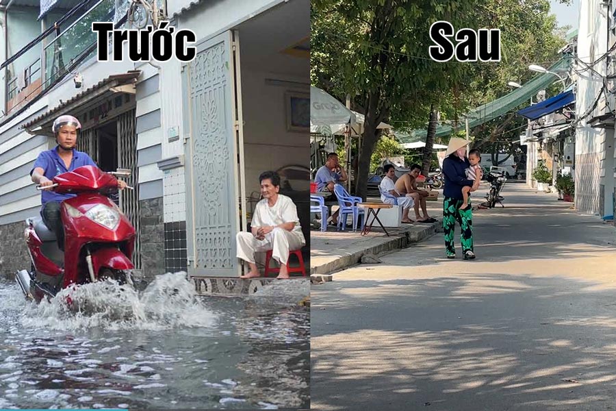 Les infrastructures sont ameliorees de maniere synchrone les habitants de Ho Chi Minh-Ville sont heureux de reduire les inondations et les embouteillages