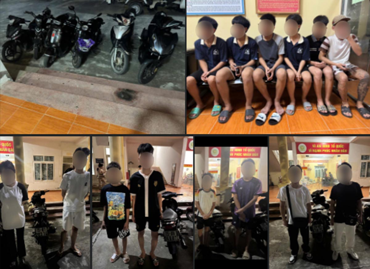 교통 안전 질서 규정 위반 사례. 사진: 하이퐁시 공안