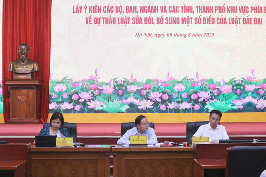 Thu truong Le Minh Ngan chu tri Hoi nghi. Anh: Huy Hung