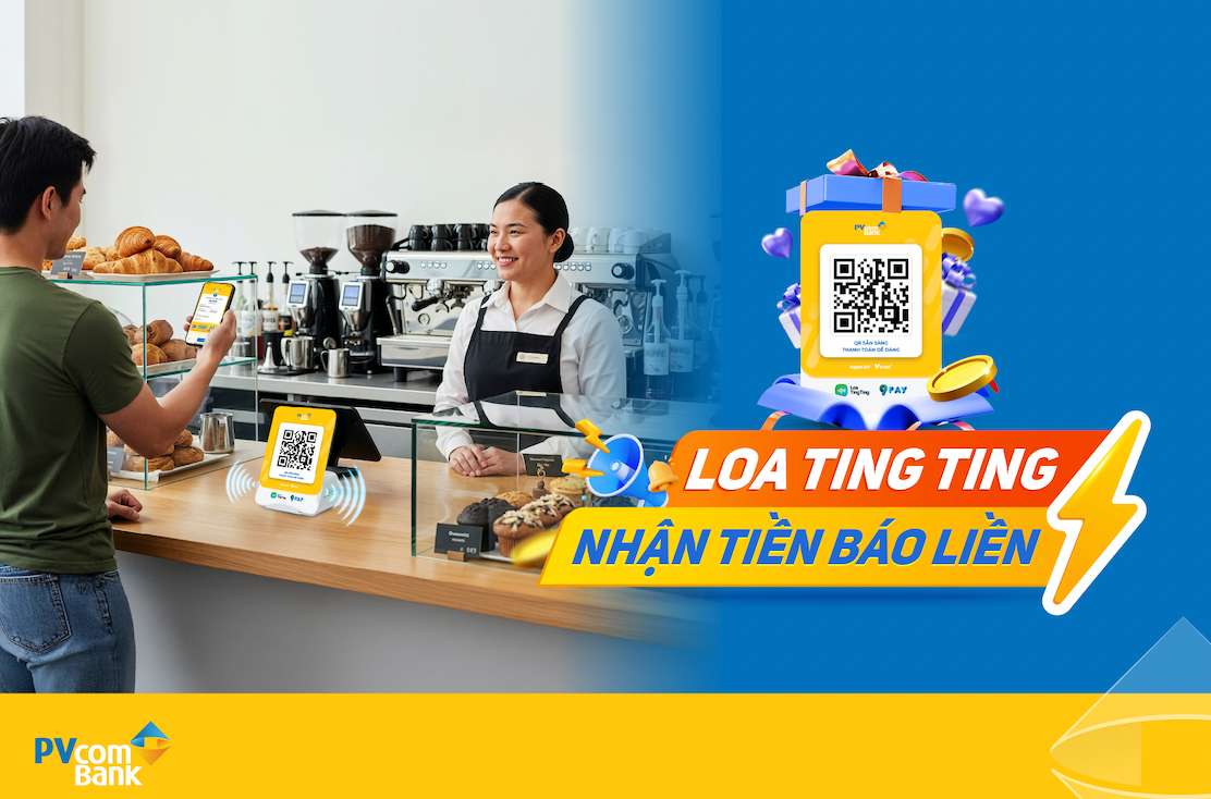 Loa thong bao bien dong so du cua PVcomBank ho tro khach hang kiem soat bien dong giao dich hieu qua. Anh: PVcomBank