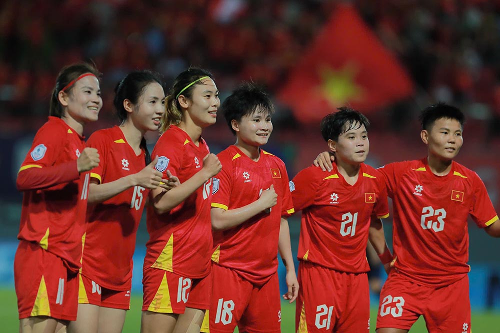 The Vietnamese women's team aims for the 2025 Southeast Asian Women's Football Championship. Photo: VFF