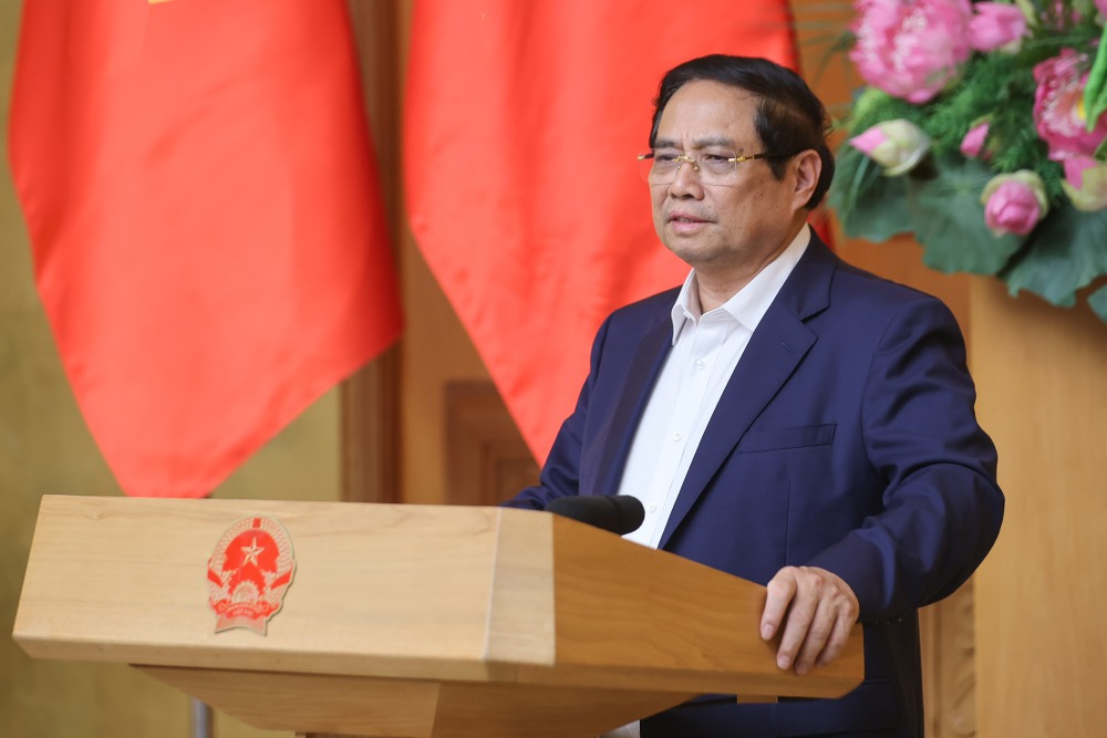Prime Minister Pham Minh Chinh requested to promote the team of cadres, civil servants, and workers to strive to compete and make efforts to contribute. Photo: VGP
