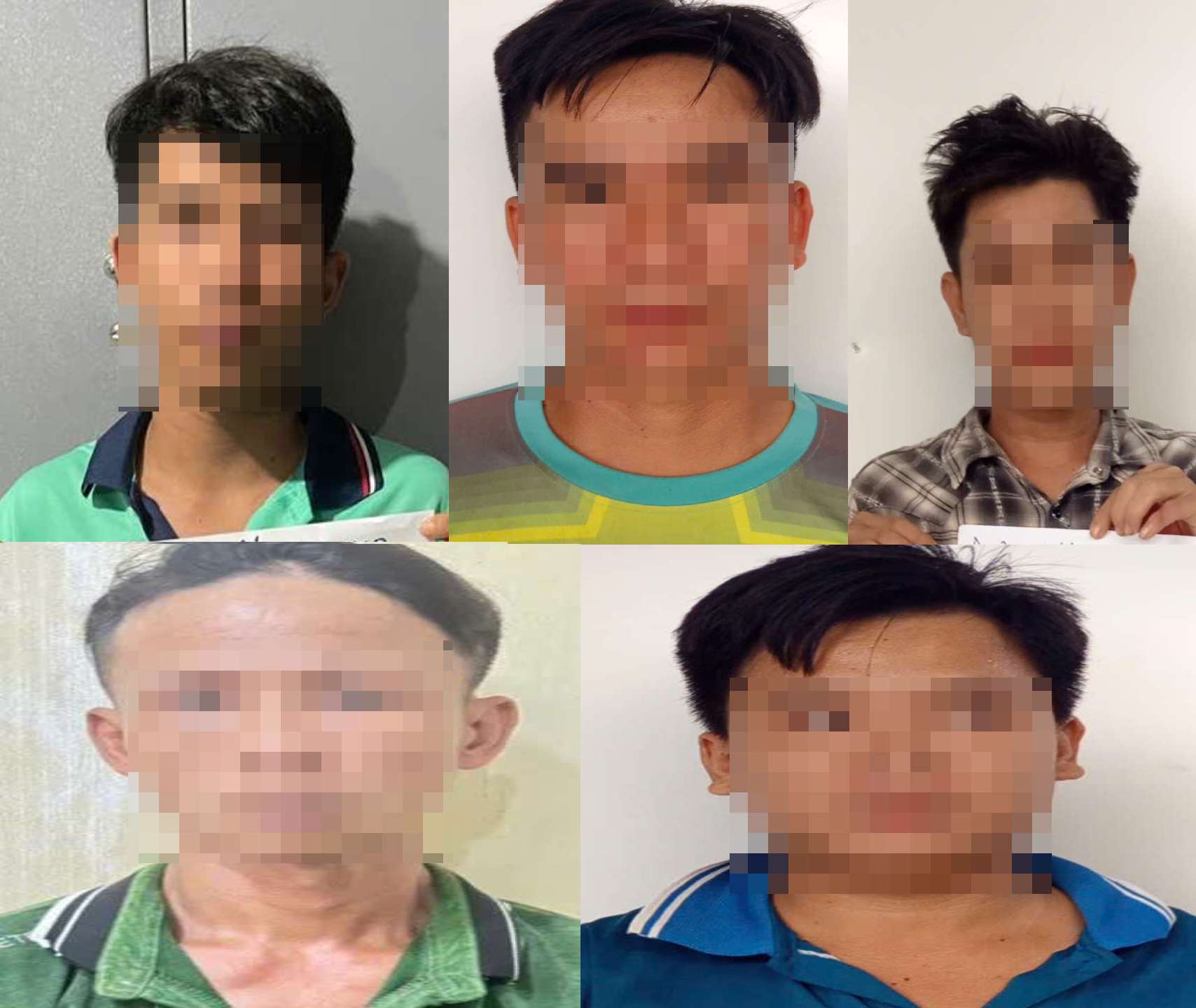 5 cases of illegal drug use. Photo: Provided by the police