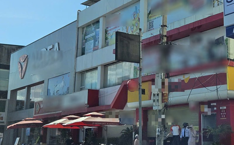 The bank building where the incident occurred. Photo: Ngoc Anh