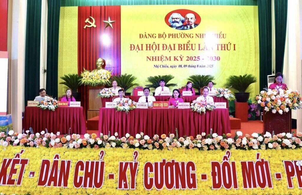 Nhi Chieu Ward, Hai Phong City held a spring session of the 1st Party Congress, term 2025-2030. Photo: Phuong Nhi Chieu
