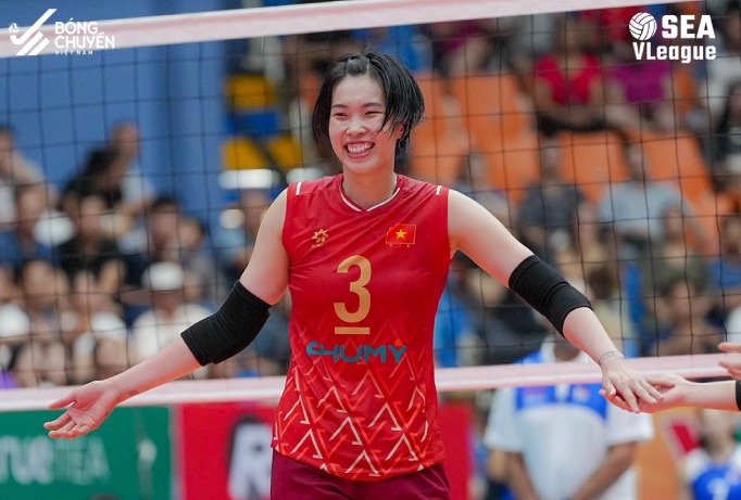 The Vietnam women's volleyball team will meet Indonesia in the second round of the SEA V.League. Photo: VFV