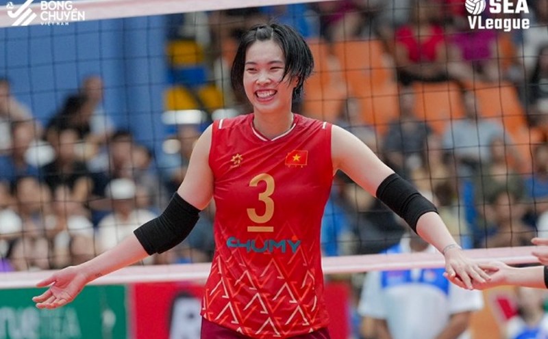 The Vietnam women's volleyball team will meet Indonesia in the second round of the SEA V.League. Photo: VFV