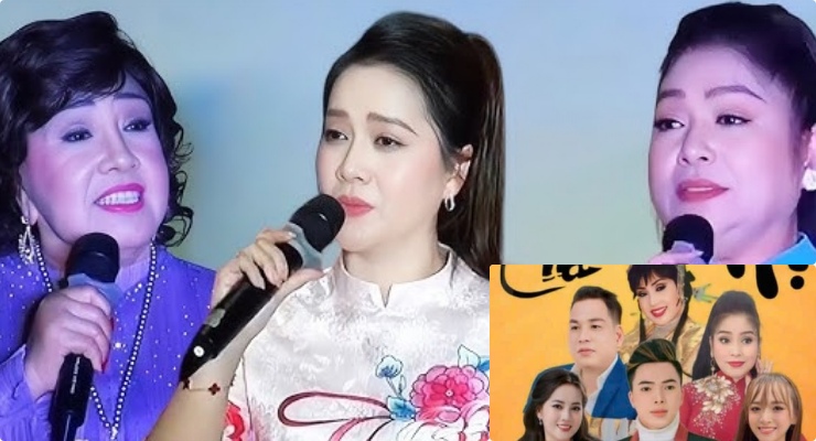 People's Artist Le Thuy and Phuong Hang stood on the same stage with Hong Loan - Vu Linh's daughter. Photo: Organizing Committee.