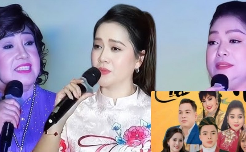 People's Artist Le Thuy and Phuong Hang stood on the same stage with Hong Loan - Vu Linh's daughter. Photo: Organizing Committee.